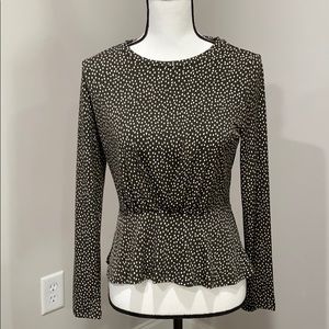 Banana Republic peplum long sleeve blouse